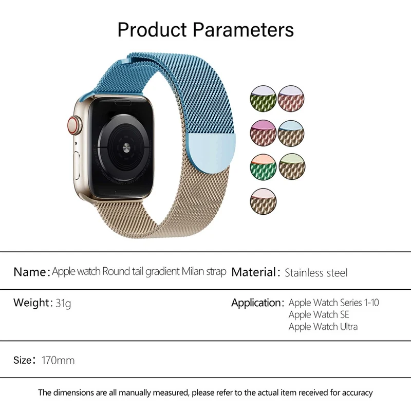 Auffallend Angenehm Apple Smartwatch Metall Universell Armband