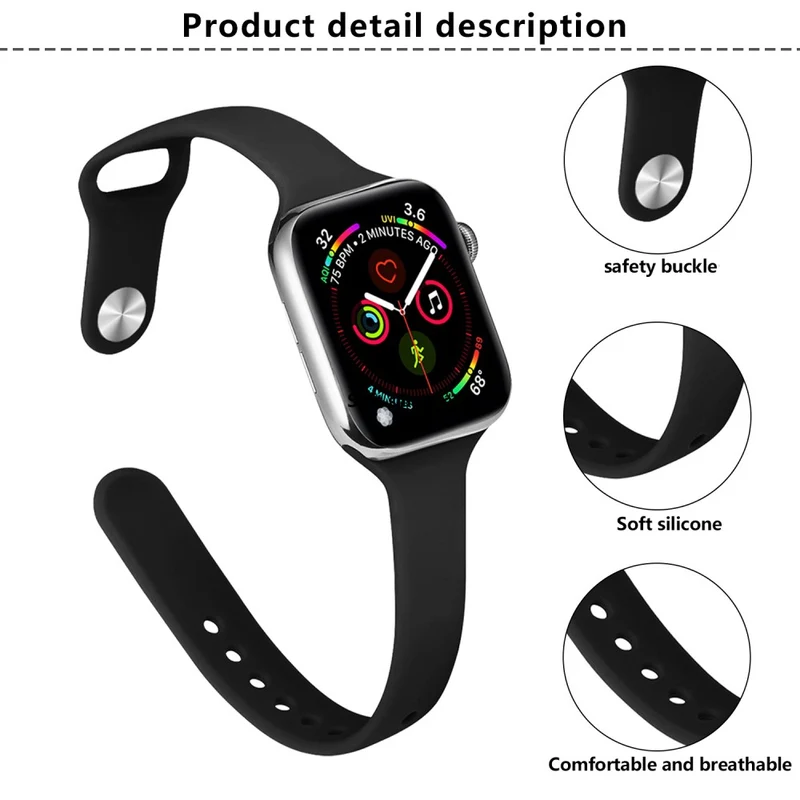 Unglaublich Bequem Apple Smartwatch Silikon Universell Armband