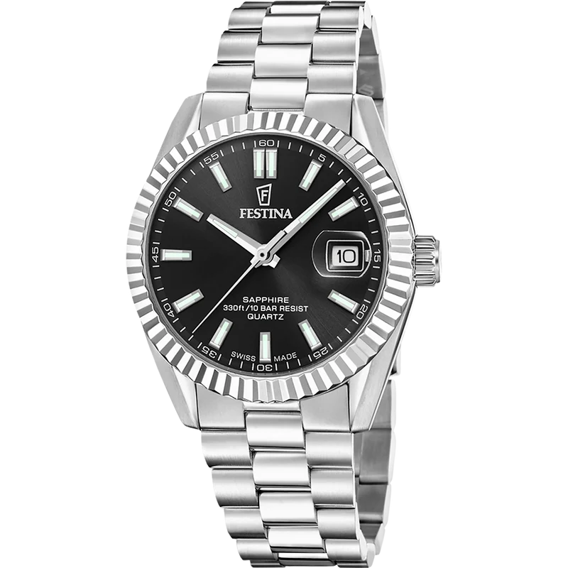 Festina F20084/D Herrenuhr Schwarz • Saphirglas • Schweizer Quarzwerk