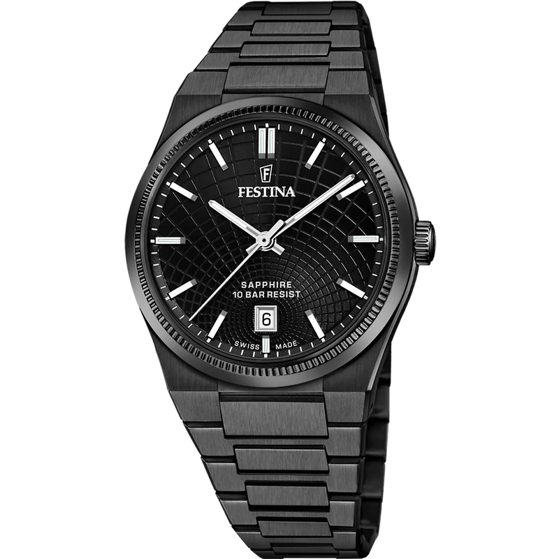 Festina Rivé F20080/1 Herrenuhr • Saphirglas • Swiss Made Automatik