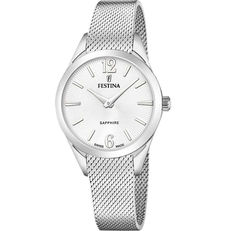 Festina Swiss Made Grace F20076/1 Damenuhr • Saphirglas • Schweizer Quarzwerk