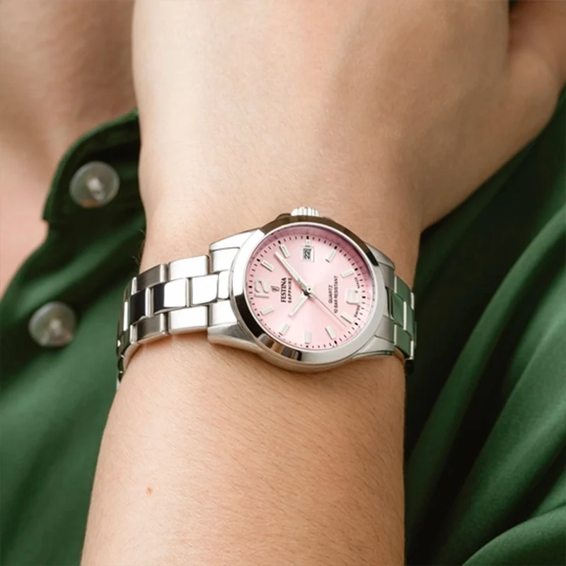 Festina Swiss Made Lady F20049/3 Damenuhr Rosa • Saphirglas • Schweizer Quarzwerk