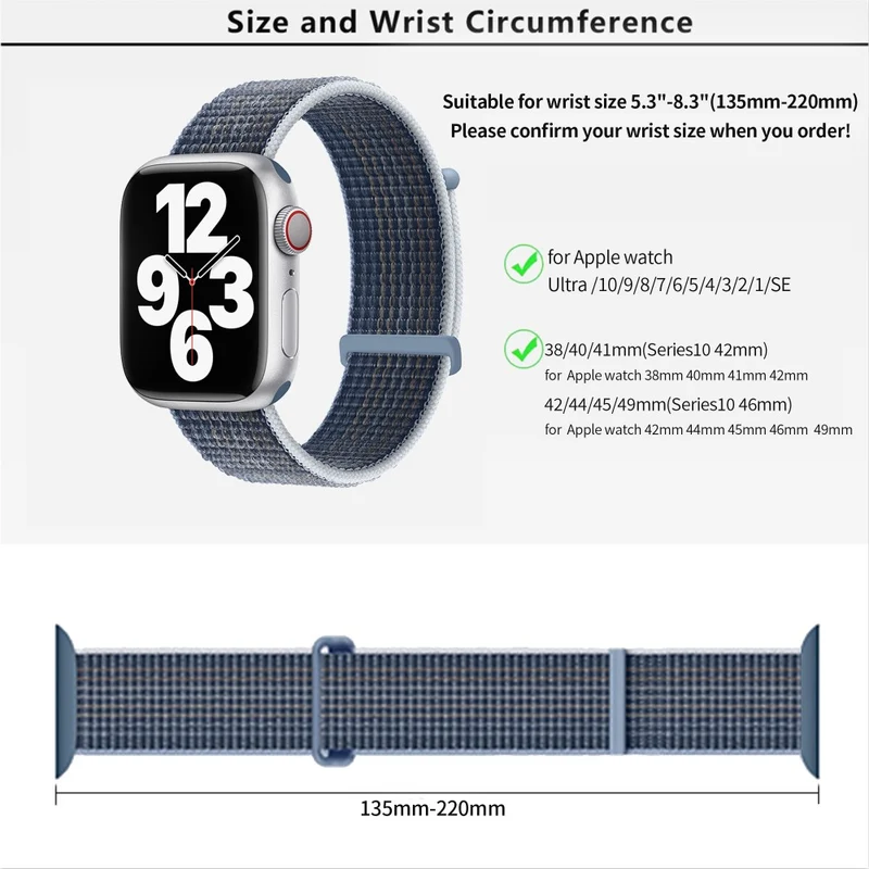 Dauerhaft Apple Smartwatch Nylon Universell Armband