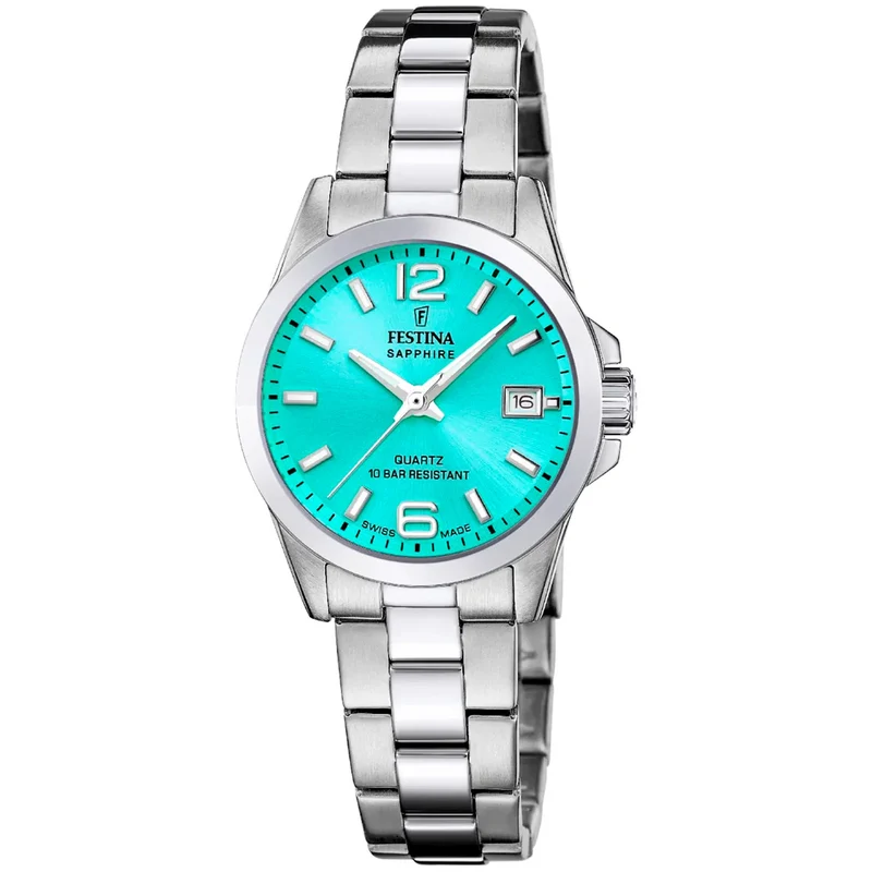 Festina Swiss Made F20049/4 Damenuhr Blau • Saphirglas • 10 ATM Wasserdicht