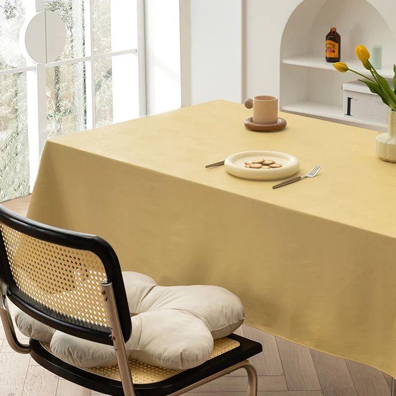 Pflegeleichte rechteckige Tischdecke aus Baumwoll-Polyester mit wasserabweisender Beschichtung