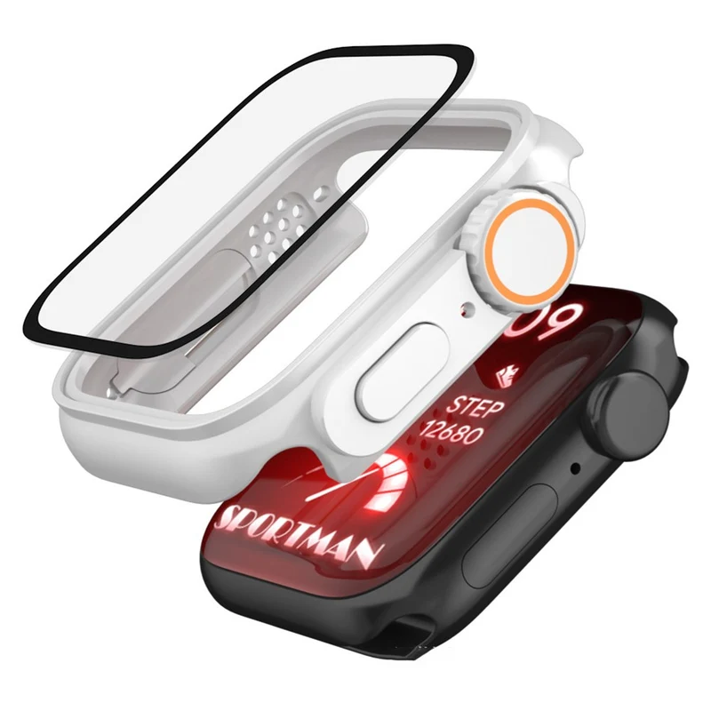 Süß Apple Smartwatch Universell Hülle mit Displayschutz in Glas und Silikon