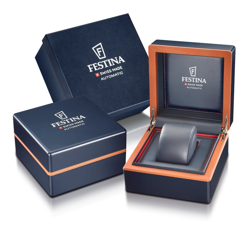 Festina Rivé F20033/2 Damenuhr Champagner • Saphirglas • Automatikwerk Swiss Made