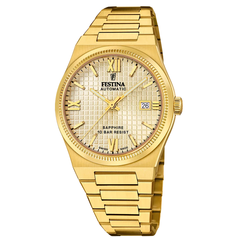 Festina Rivé F20032/2 Herrenuhr • Swiss Made Automatik • Saphirglas