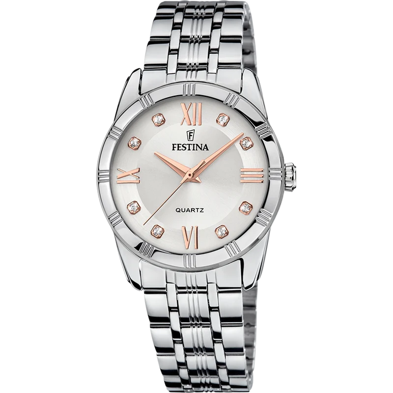 Festina Mademoiselle F16940/B Damenuhr Silber • Mineralglas • Edelstahlarmband