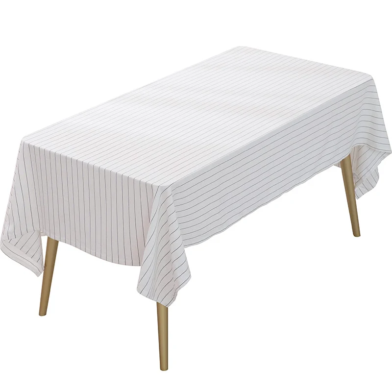 Rechteckige Tischdecke aus Baumwollmischgewebe mit goldfarbenem Punktdruck