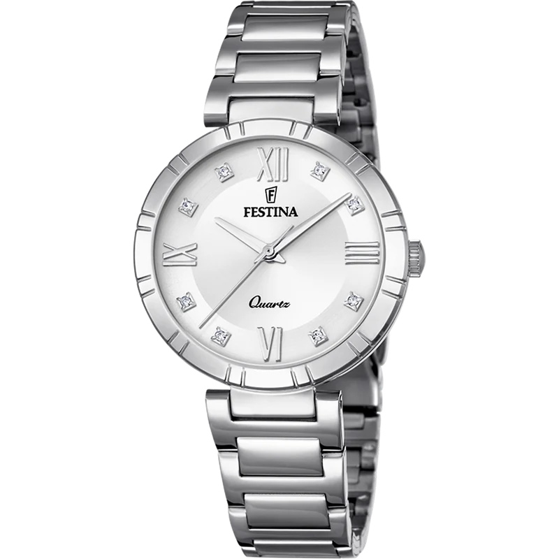 Festina Mademoiselle F16936/A Damenuhr Silber • Mineralglas • 5 ATM Wasserdicht