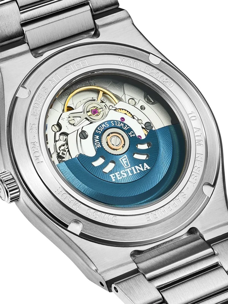 Festina Rivé F20029/5 Damenuhr Grün • Swiss Made Automatik • Saphirglas