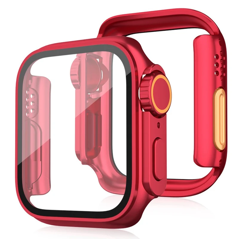 Weich Apple Watch Series 10 42mm / Apple Watch Series 1-3 42mm Universell Hülle mit Displayschutz in Glas und Silikon