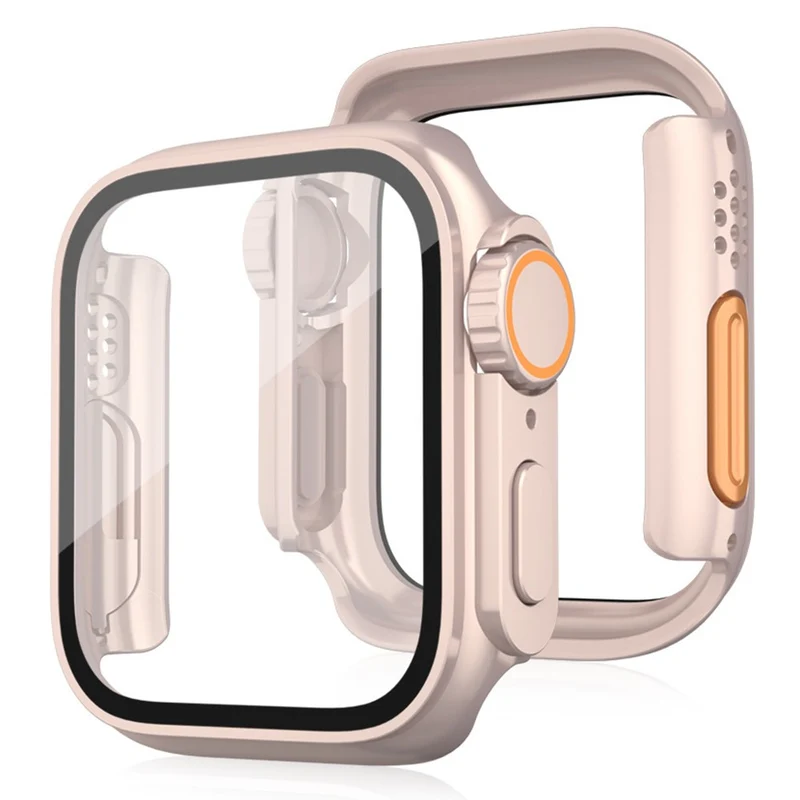 Weich Apple Watch Series 10 46mm Hülle mit Displayschutz in Glas und Silikon