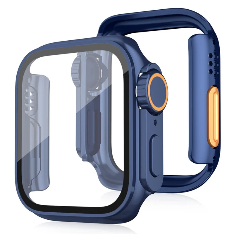 Weich Apple Watch Series 10 46mm Hülle mit Displayschutz in Glas und Silikon