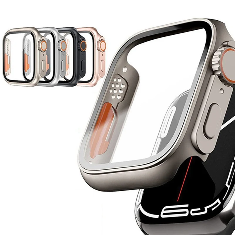 Weich Apple Watch Series 10 46mm Hülle mit Displayschutz in Glas und Silikon