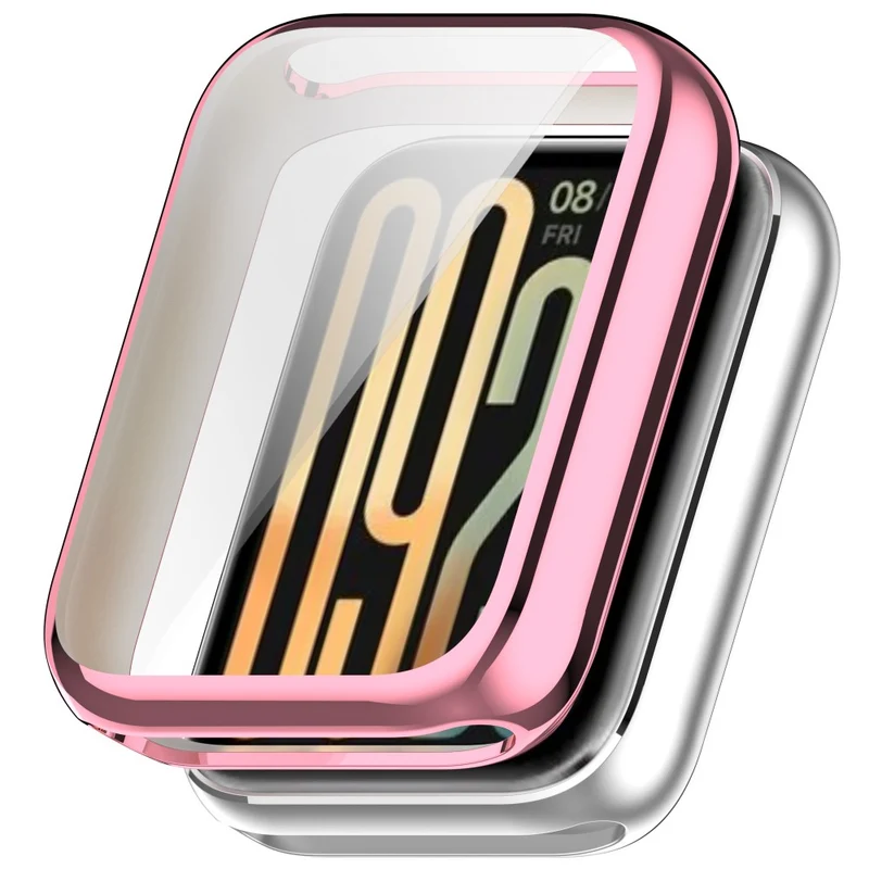 Bequem Xiaomi Smart Band 9 Pro Hülle mit Displayschutz in Silikon