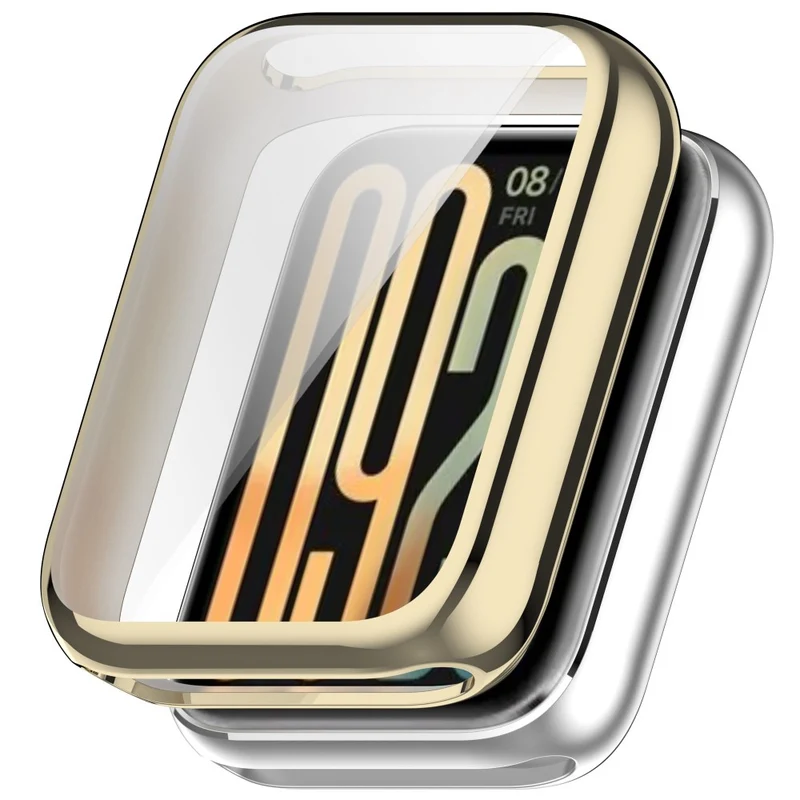 Bequem Xiaomi Smart Band 9 Pro Hülle mit Displayschutz in Silikon
