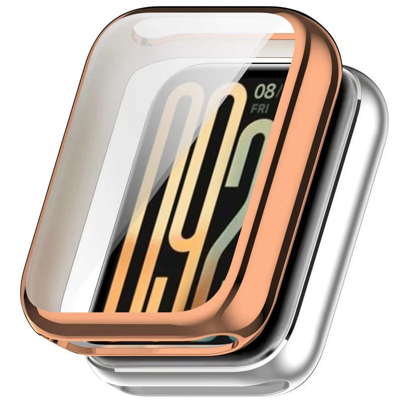 Bequem Xiaomi Smart Band 9 Pro Hülle mit Displayschutz in Silikon