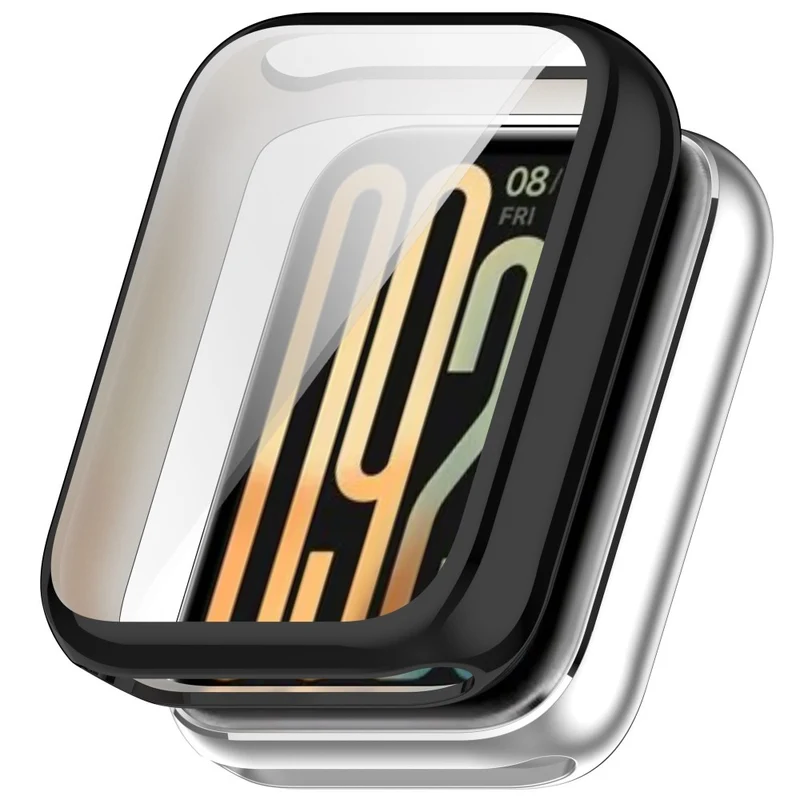 Bequem Xiaomi Smart Band 9 Pro Hülle mit Displayschutz in Silikon
