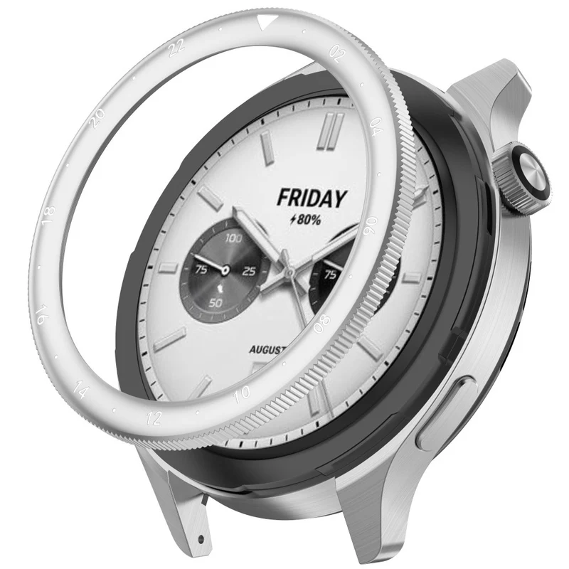 Auffallend Modisch Xiaomi Watch S3 Hülle mit Displayschutz in Metall