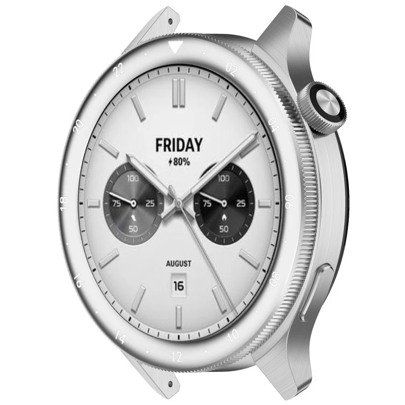 Auffallend Modisch Xiaomi Watch S3 Hülle mit Displayschutz in Metall