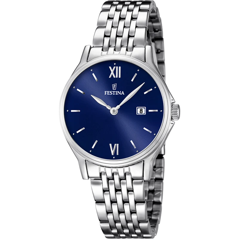 Festina Classics F16748/3 Damenuhr • Mineralglas • Stahlarmband Blau