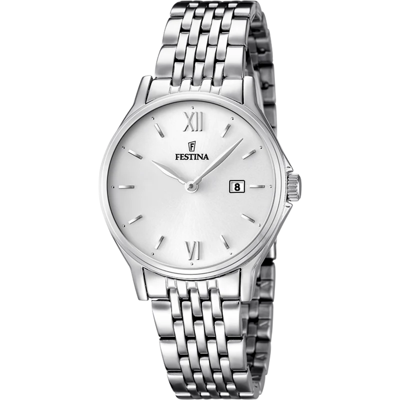 Festina Classics F16748/2 Damenuhr Weiß • Mineralglas • Quarzwerk