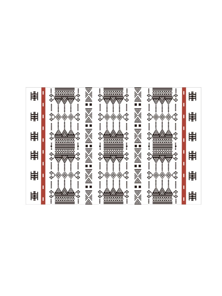 Abwaschbare Tischdecke mit kreisförmigem Retro-Print und PVC‑Beschichtung