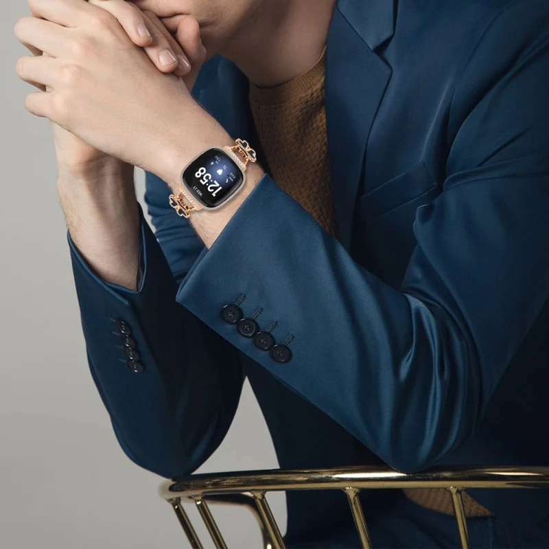 Mega Zuverlässig Fitbit Versa 4 / Fitbit Sense 2 Metall Universell Armband