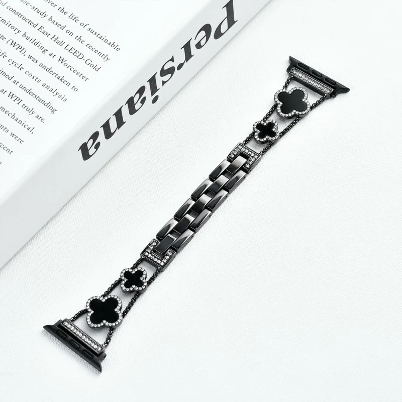 Bemerkenswert Reizvoll Apple Smartwatch Metall Und Strass Universell Armband