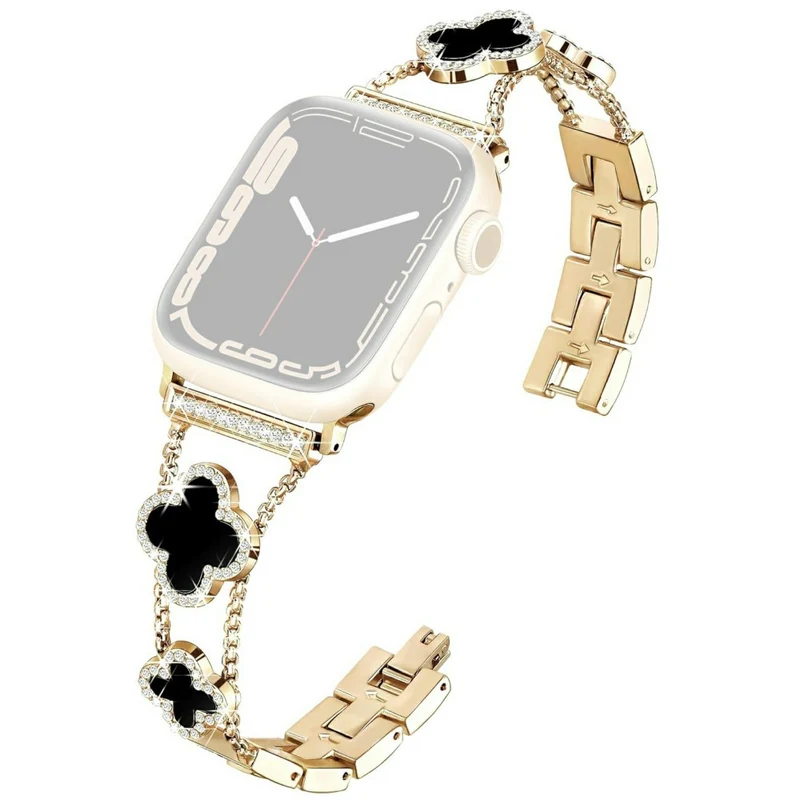 Bemerkenswert Reizvoll Apple Smartwatch Metall Und Strass Universell Armband