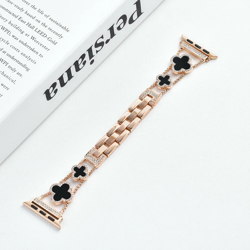 Bemerkenswert Reizvoll Apple Smartwatch Metall Und Strass Universell Armband