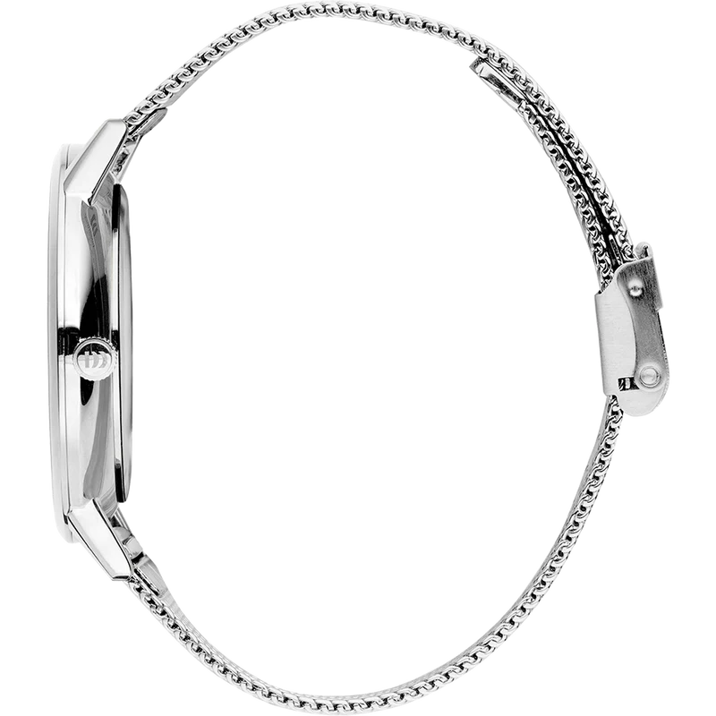 Danish Design Akilia IQ62Q1250 Herrenuhr Silber • Petite-Sekunde • Milanaisearmband
