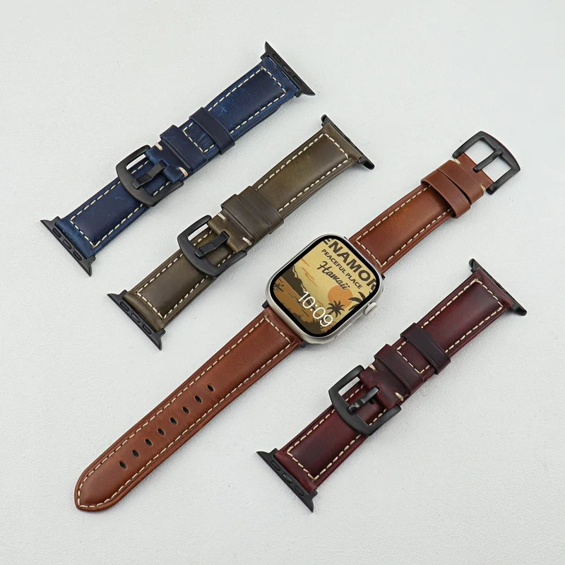 Super Stylisch Apple Smartwatch Echtes Leder Universell Armband