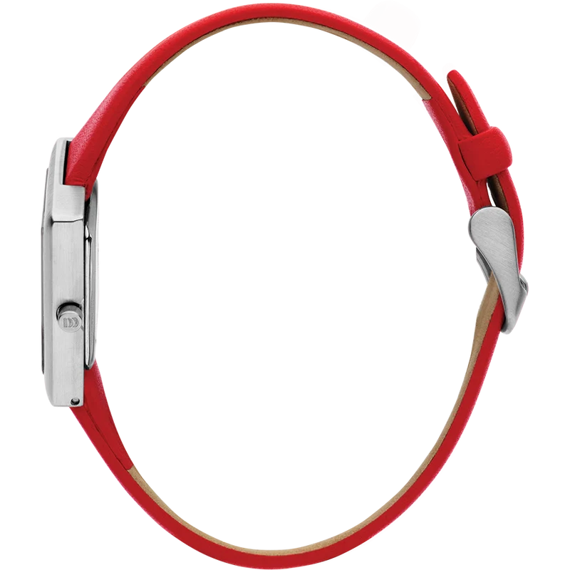 Danish Design Tilt IV24Q1286 Damen Armbanduhr Rot • Optische Täuschung • Kunstliebhaber-Design