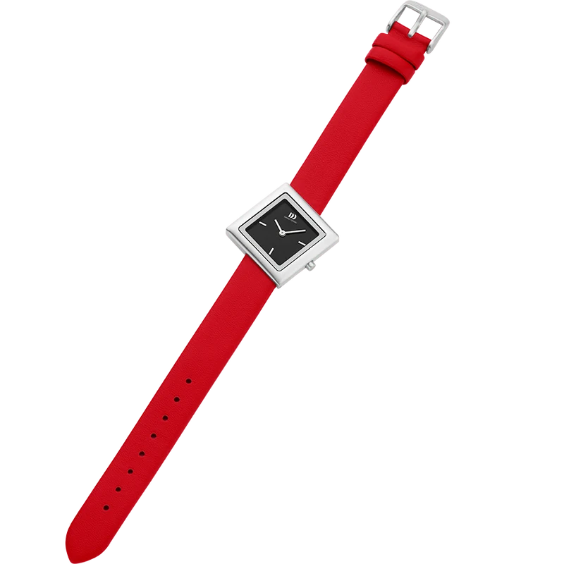 Danish Design Tilt IV24Q1286 Damen Armbanduhr Rot • Optische Täuschung • Kunstliebhaber-Design