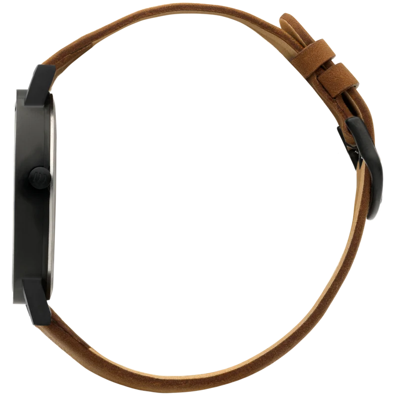 Danish Design Gløbe IQ34Q199 Rhine Armbanduhr Schwarz-Braun • Titangehäuse • Mineralglas
