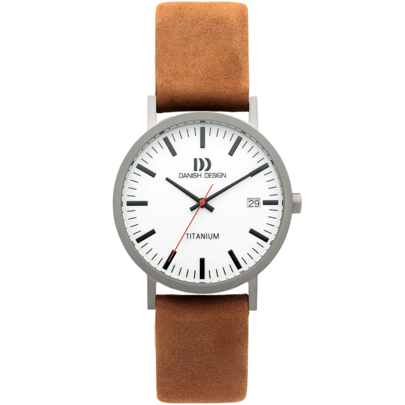 Danish Design Gløbe IQ31Q199 Rhine Medium Armbanduhr Weiß • Titangehäuse • Mineraluhrglas
