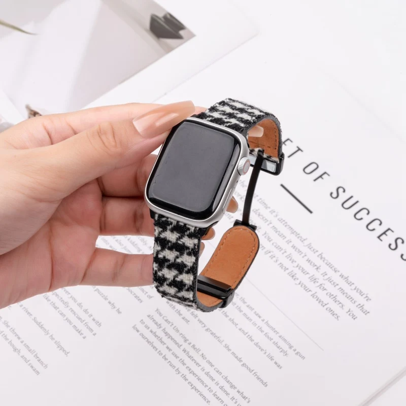 Klassisch Apple Smartwatch Echtes Leder Universell Armband