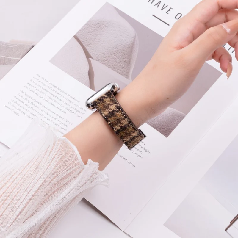 Klassisch Apple Smartwatch Echtes Leder Universell Armband