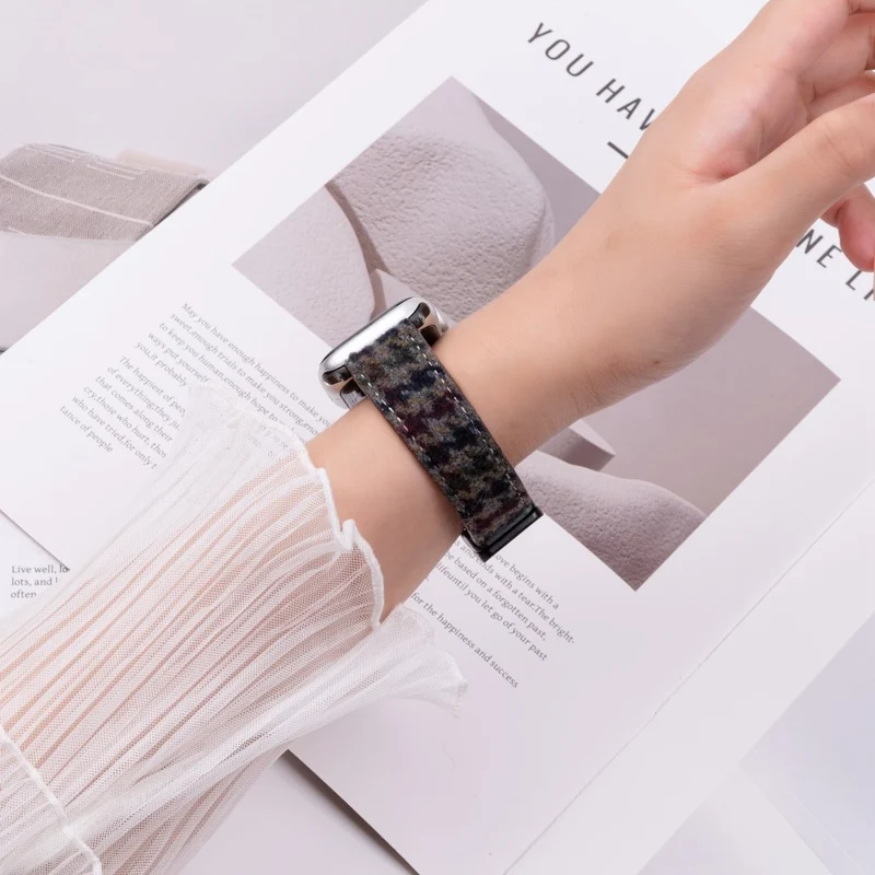 Unglaublich Süß Apple Smartwatch Echtes Leder Universell Armband