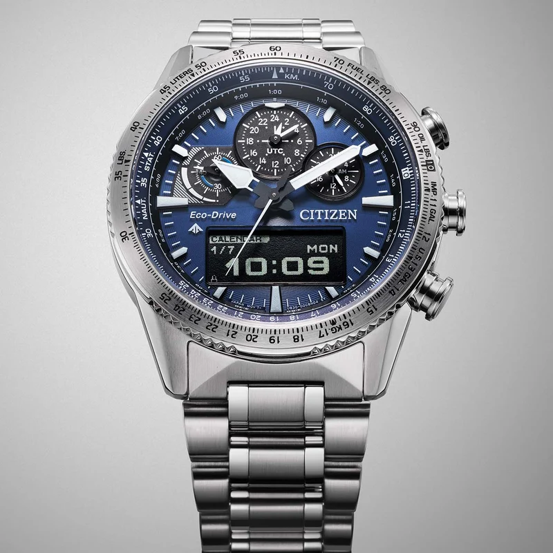 Citizen Promaster Sky JV2000-51L Herrenuhr • Eco-Drive Saphirglas • Pilot Chronograph