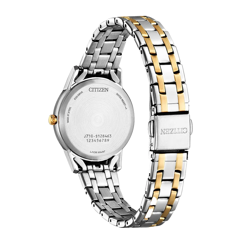 Citizen Eco-Drive Elegance FE1246-85A Damenuhr Bicolor • Solarbetrieb • Datumsanzeige