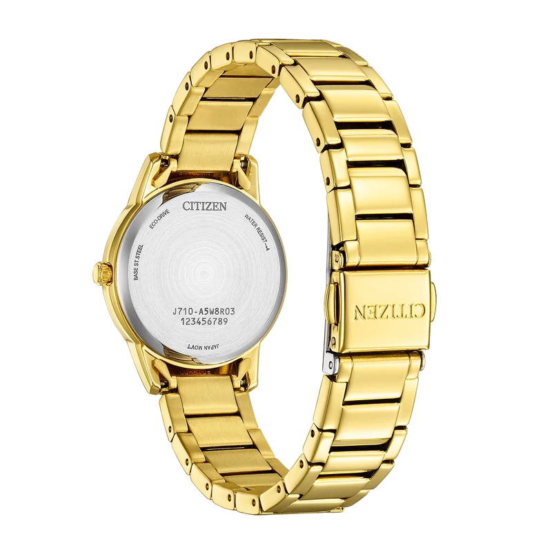 Citizen FE1242-78D Damen Armbanduhr Weiß • Eco-Drive Solar • Elegantes Design