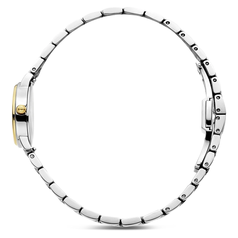 Danish Design Eloise IV95Q1310 Damenuhr Bicolor • Ovales Edelstahlgehäuse • Schnellwechselarmband