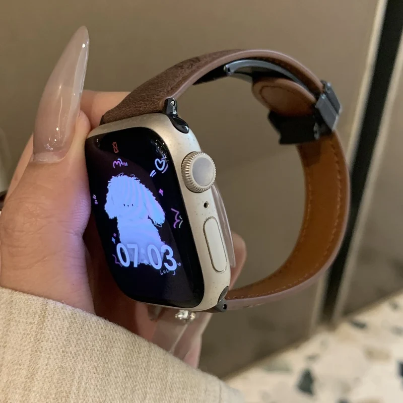 Mega Bequem Apple Smartwatch Kunstleder Universell Armband