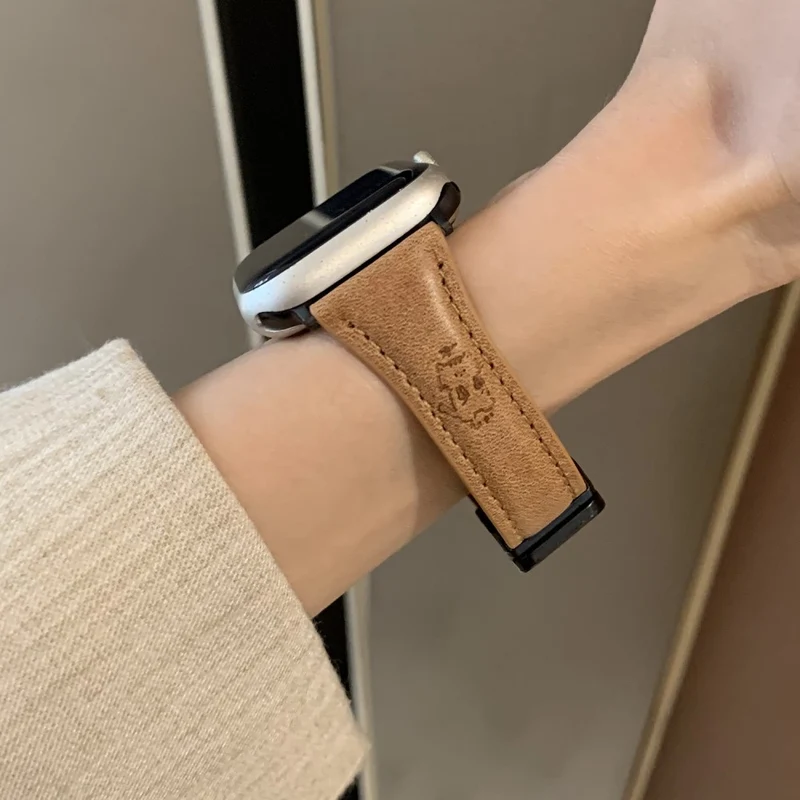 Haltbar Apple Smartwatch Kunstleder Universell Armband