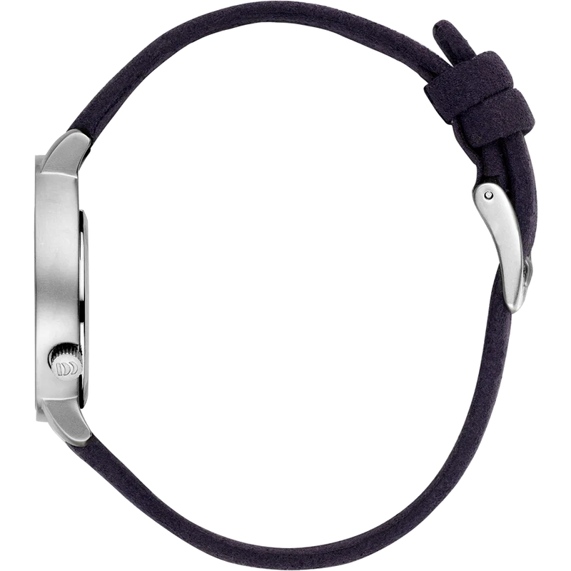Danish Design Frihed Pico IV22Q1271 Damenuhr Lila • Offzentriertes Zifferblatt • Mikrofaser-Armband
