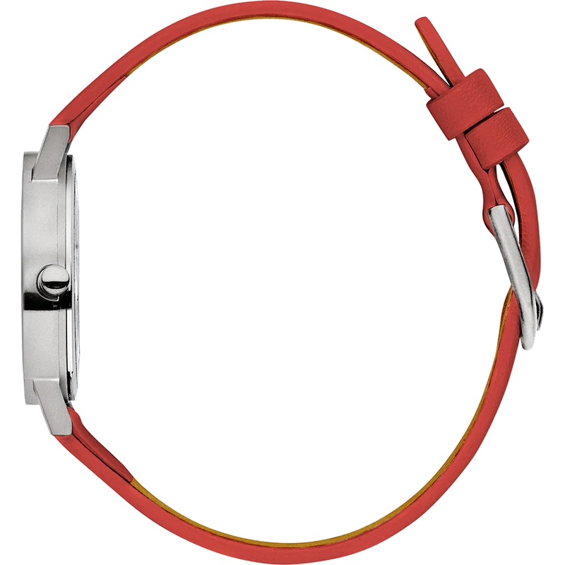 Danish Design Gløbe IV19Q199 Damenuhr Weiß/Rot • Titangehäuse • Mineralglas